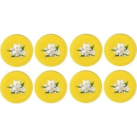 Resim Cordial 8 Adet Kaydırmaz Sarı Valiz Tekerlek Kılıfı - Portatif Silikon Süspansiyon Desenli 