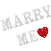 Resim Zcjb Marry Me Ve Kalp Şeklinde Harfler Aydınlatma Çok İşlevli 6.69" X 8.27" - 67709 