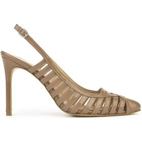 Resim Ziya, Kadın Hakiki Deri Topuklu Ayakkabı 1511030z2532 Koyu Bej 1511030z2532 477 Koyu Bej 