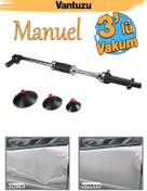 Resim Badem10 Manuel Pompalı Boyasız Kaporta Araç Göçük Düzeltme Aparatı Vantuz 3 Çeşit Vakum 75-100-125 Mm 