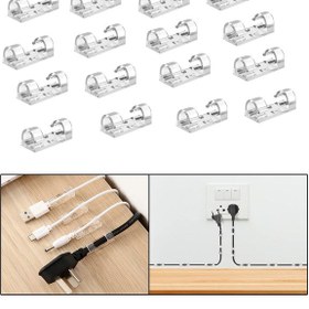 Resim Yapışkanlı Kablo Sabitleyici Klips Set -al4552 16 Adet Şeffaf 