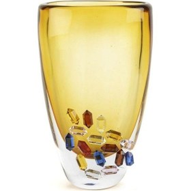 Resim Mikasa Moor Crystal Amber Cam Vazo 13x17x30cm Kahverengi 