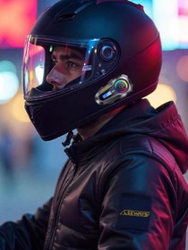 Resim Q08 BT5.3 Uyumlu Motosiklet Kask Kulaklık Intercom Işıklı Motorsiklet Interkom (Eşleşme Yoktur) 