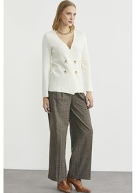 Resim Maskülen Kruvaze Triko Ceket - Kemik Kemik 