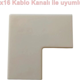 Resim Mutlusan 25X16 Kablo Kanalı 90 L Köşe Dönüş Ek Parçası Plastik Beyaz 