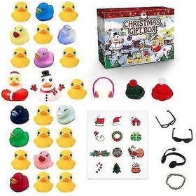 Resim 2023 Noel Advent Takvimi Kör Kutu 24 Izgaralı Kauçuk Ördekler -c80 