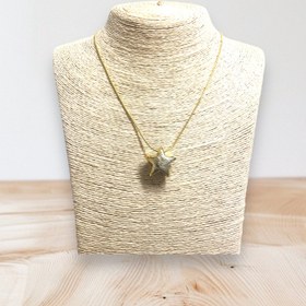 Resim Altın Kaplama 22mm Çatlatma Desen Tombul Yıldız 