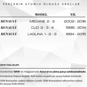 Resim Alpha Auto Part Renault Megane, Clio, Laguna Için Bagaj Raf Askı Ipi 2'li 