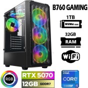 Resim Xaser Thunder X100 I5 14400F 32GB Ddr5 Ram 1tb M.2 Nvme SSD 12GB RTX5070 Masaüstü Oyuncu Bilgisayarı 