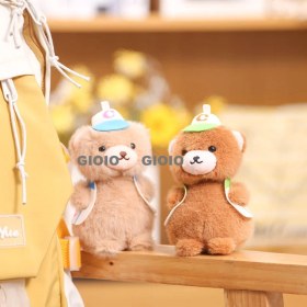 Resim Silver1 Iyi Şanslar Bebek Sevimli Karikatür Peluş Bebek Çanta Kolye Kız Öğrenci Bebek Asılı Anahtar (Yurt Dışından) 