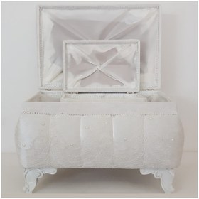 Resim Duru Çeyiz Sandıkları Şenay İkili Çeyiz Sandığı bej 