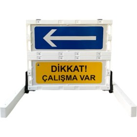 Resim Katlanır Uyarı Levhalı Bariyer 100x91cm 