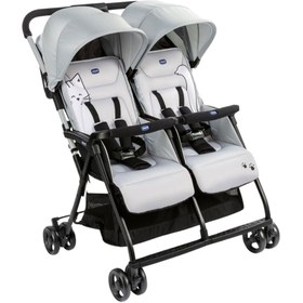 Resim Chicco Ohlala İkiz Bebek Arabası - Gümüş 