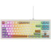 Resim Everest KB-98 SILENT TKL Gri-Gri Mavi-Kahve Rainbow Q Membrane Klavye 