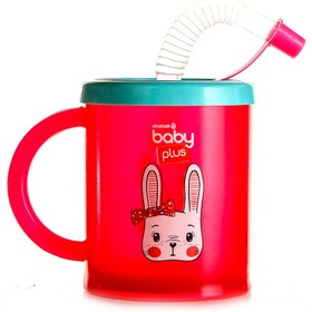 Resim Desenli Pipetli Bardak 210 ml Pembe 