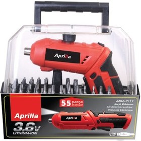 Resim Aprilla ASD-3511 55 Parça Şarjlı Vidalama Makinesi 