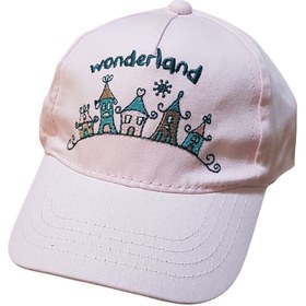 Resim Kitti Kız Bebek 1-3 Yaş Yazlık Siperli Wonderland Pamuklu Şapka 48 Cm 