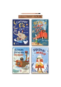 Resim Timaş Çocuk Çantamdan Fil Çıktı - Uzaya Giden Tren - Benim Zürafam Uçabilir - Şişedeki Mektup Set 4 Kitap 