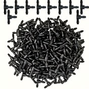 Resim 4/7mm Borular İçin Siyah Plastik Dikenli Tee Bağlayıcı - Damlama Sulama, Püskürtme Yangın Söndürücüler ve Bahçe Sulama Sistemleri İçin Dayanıklı Hortum Bağlayıcı, Bahçe Sulama Aksesuarları | Çok Yönlü Bağlayıcı | Dayanıklı Plastik 