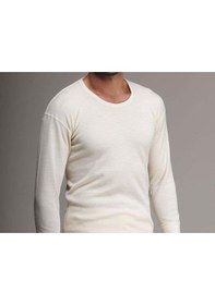Resim Hasyün %100 Yün Erkek Uzun Kollu Bisiklet Yaka Woolmark Sertifika 