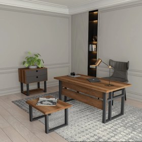 Resim Robin Home Vivaldi Ofis Büro Masa Takımı Masa + Sehpa + Keson Barok 