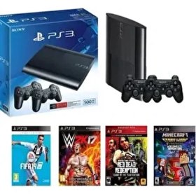 Resim Ps3 500 GB Sıfır Kol Super Slim 12 Ay Garantili 50 Oyun Paket 