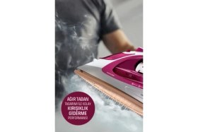 Resim GoldMaster Masterjet 2600 Watt Seramik Ağır Taban Teknolojisi Ile Kolay Kırışık Gideren 180 gr Şok Buharlı Ütü 