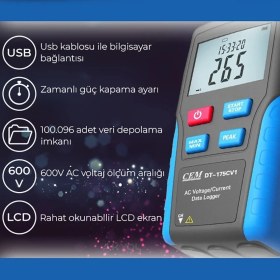 Resim Sevgift Cem DT-175CV1 Elektrik Kesintisi ve Voltaj Takip Kayıt Cihazı 