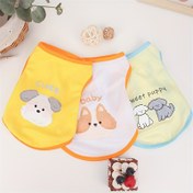 Resim Küçük ve Orta Boy Köpekler İçin Sevimli Karikatür Köpek Yeleği - Nefes Alabilen Polyester, Sadece Elde Yıkama, İlkbahar/Yaz/Sonbahar İçin Mükemmel 