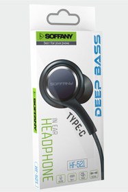 Resim Soffany HF-521 Type-C Girişli Kulak Içi Kablolu Kulaklık 
