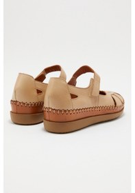 Resim Kadın Comfort Deri Sandalet Bej 22793524 Yetişkin 
