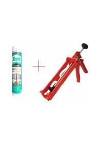 Resim Sista Beyaz Silikon + Silikon Tabancası 