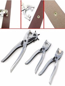 Resim makina dünyası Kemer Delik Delici Delik Açıcı 3 Lü Set Perçin Atma Çıt Çıt Pense Seti Kemer Delici Pense Seti 