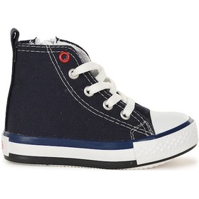 Resim Kiko Kids Tinna Bağcıklı Erkek Çocuk Boğazlı Keten Spor Ayakkabı Lacivert 