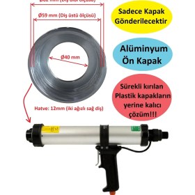 Resim Poyraz Bioplast Havalı Silikon Tabancası Alüminyum Ön Kapak 