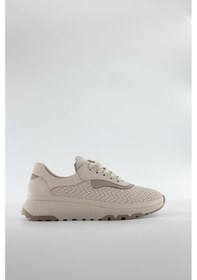 Resim Kadın Deri Spor Ayakkabı Bej 