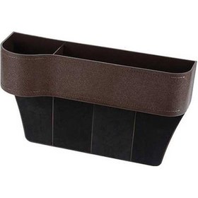 Resim Novahub Premium Pu Deri Konsol Organizatörü - Kahverengi, Ön Koltuk Arası Bardaklık Ve Cep Düzenleyici 