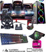 Resim DMC N233 (GTA 5) I5 3470,16gb,500gb Hdd 256gb Ssd,4gb R7240 Gddr5,24''curved Oyuncu Masaüstü Bilgisayar 