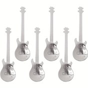 Resim 4/6 ADET Gitar Şekilli Kahve Kaşığı, 304 Paslanmaz Çelik Espresso Kaşığı, Sevimli Demitasse Çay Kaşığı, İçecek Karıştırma Süt Karışımı İçin Güzel Hediye, Müzik Severler İçin Mükemmel, Ayna Parlatılmış, Bulaşık Makinesinde Yıkanabilir 