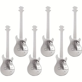 Resim 4/6 ADET Gitar Şekilli Kahve Kaşığı, 304 Paslanmaz Çelik Espresso Kaşığı, Sevimli Demitasse Çay Kaşığı, İçecek Karıştırma Süt Karışımı İçin Güzel Hediye, Müzik Severler İçin Mükemmel, Ayna Parlatılmış, Bulaşık Makinesinde Yıkanabilir 