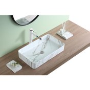 Resim Puroser Royal Matt Beige Tezgah Üstü Seramik Lavabo Puroser