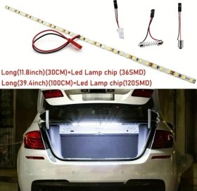 Resim Trendooze 12v 2835 120led Araç Bagaj İç Aydınlatma Şerit Led 30cm 36led Beyaz Turcoshop11 