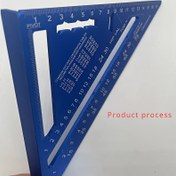 Resim 17.78cm/30.48cm Alüminyum Alaşımlı Üçgen Cetvel - İnşaat ve Yenileme Projeleri için Çok Fonksiyonlu Marangoz Aleti, Cetvel, Miter ve Çerçeve Kare Özellikleri 