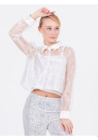 Resim Kız Çocuk Tül Bluzlu 2 Li Gömlek-14180-ekru Ekru 