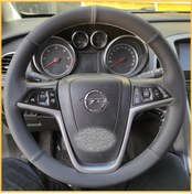 Resim Opel Astra J Direksiyon Kılıfı Nubuk Noktalı Gri Yüzüklü 