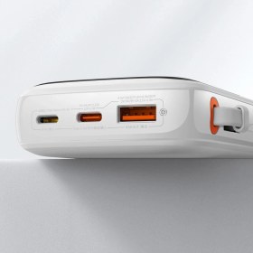 Resim Baseus Baseus Type-C Kablolu 22.5W 10000MAH Dijital Göstergeli Powerbank, Pd Type C Hızlı Şarj Uyum 