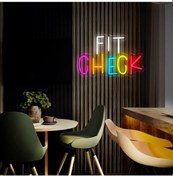 Resim Twins Led Fit Check Yazılı Neon Tabela Çok Renkli Model:model:67023366 Çok Renkli 