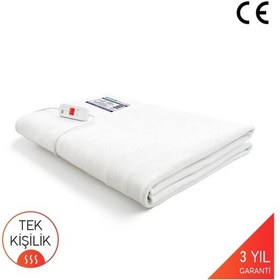 Resim Omak Tek Kişilik Elektrikli Battaniye 90x150cm Beyaz 