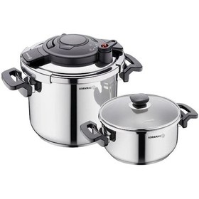 Resim Korkmaz Alessa 4 Parça Düdüklü Tencere Seti A178 Gri 