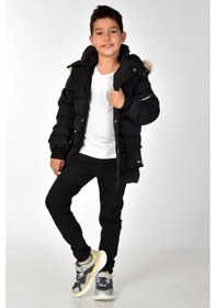 Resim Benitto Kids Erkek Çocuk Natürel Kürklü Mont 51254-siyah Siyah 